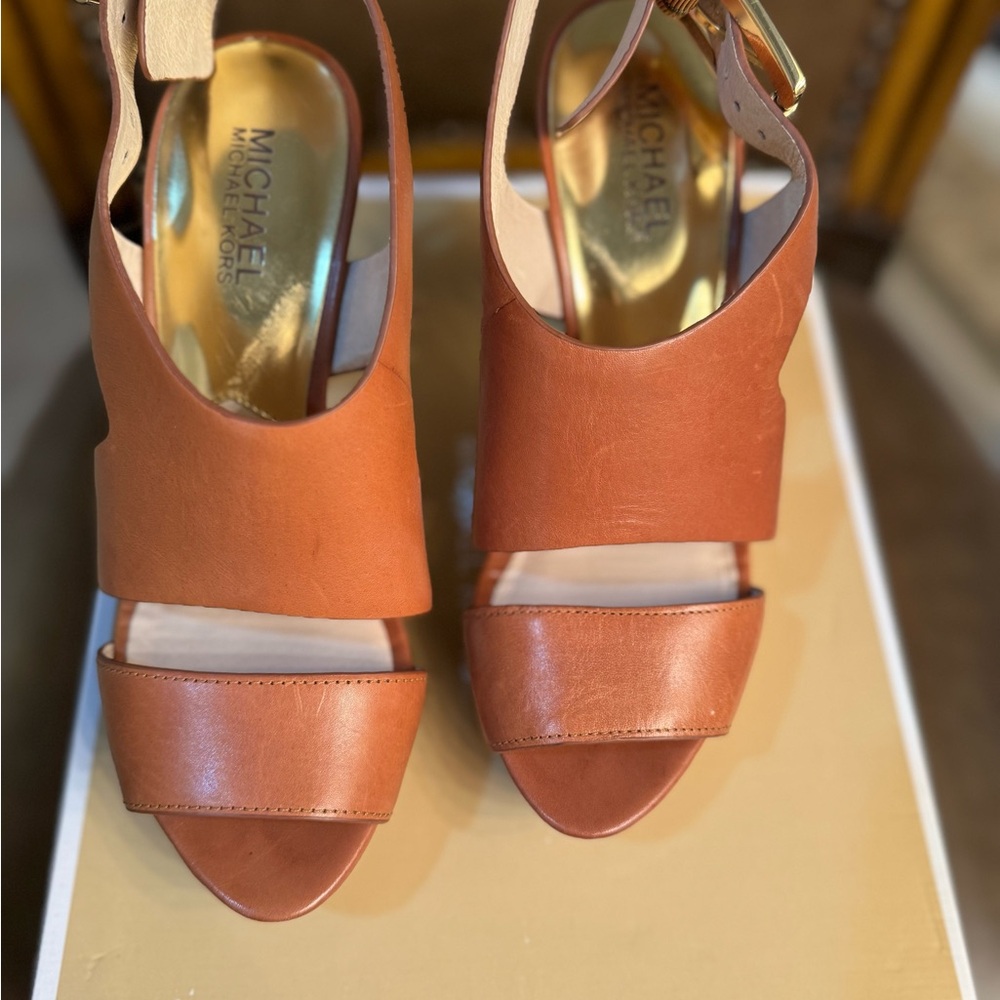Michael Kors Brown Leather Heels